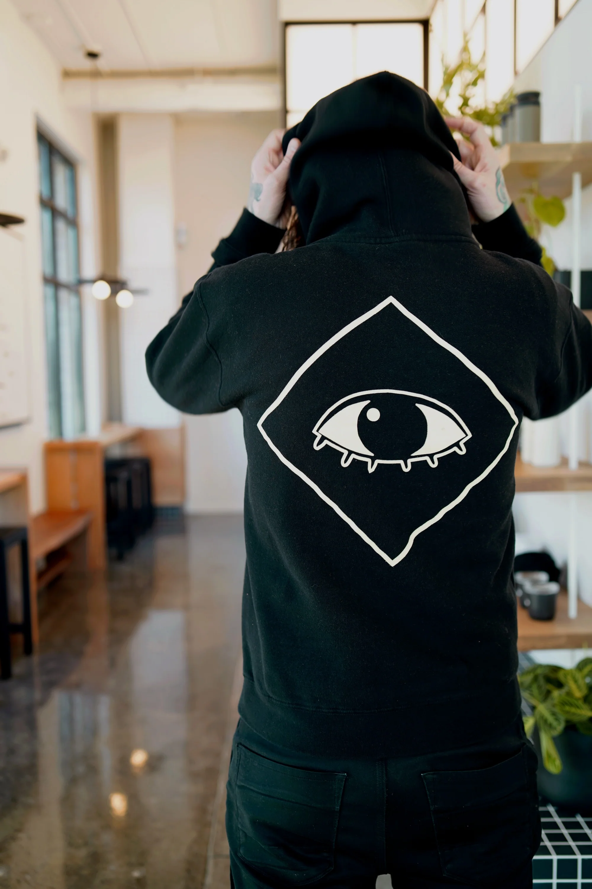 Elegy Diamond Hoodie (Black) - Image 3