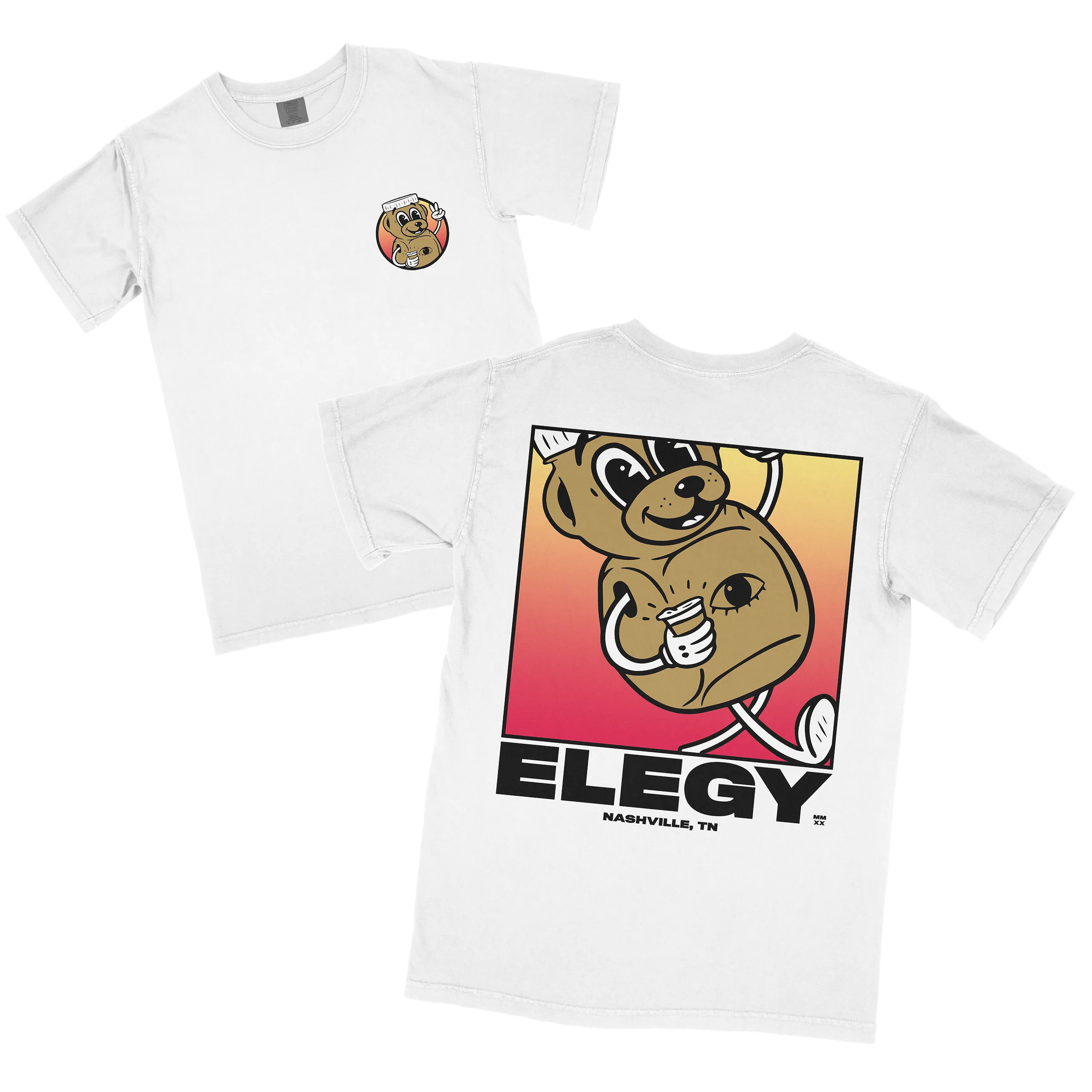 Elegy Honey Bear Gradient Tee (White)