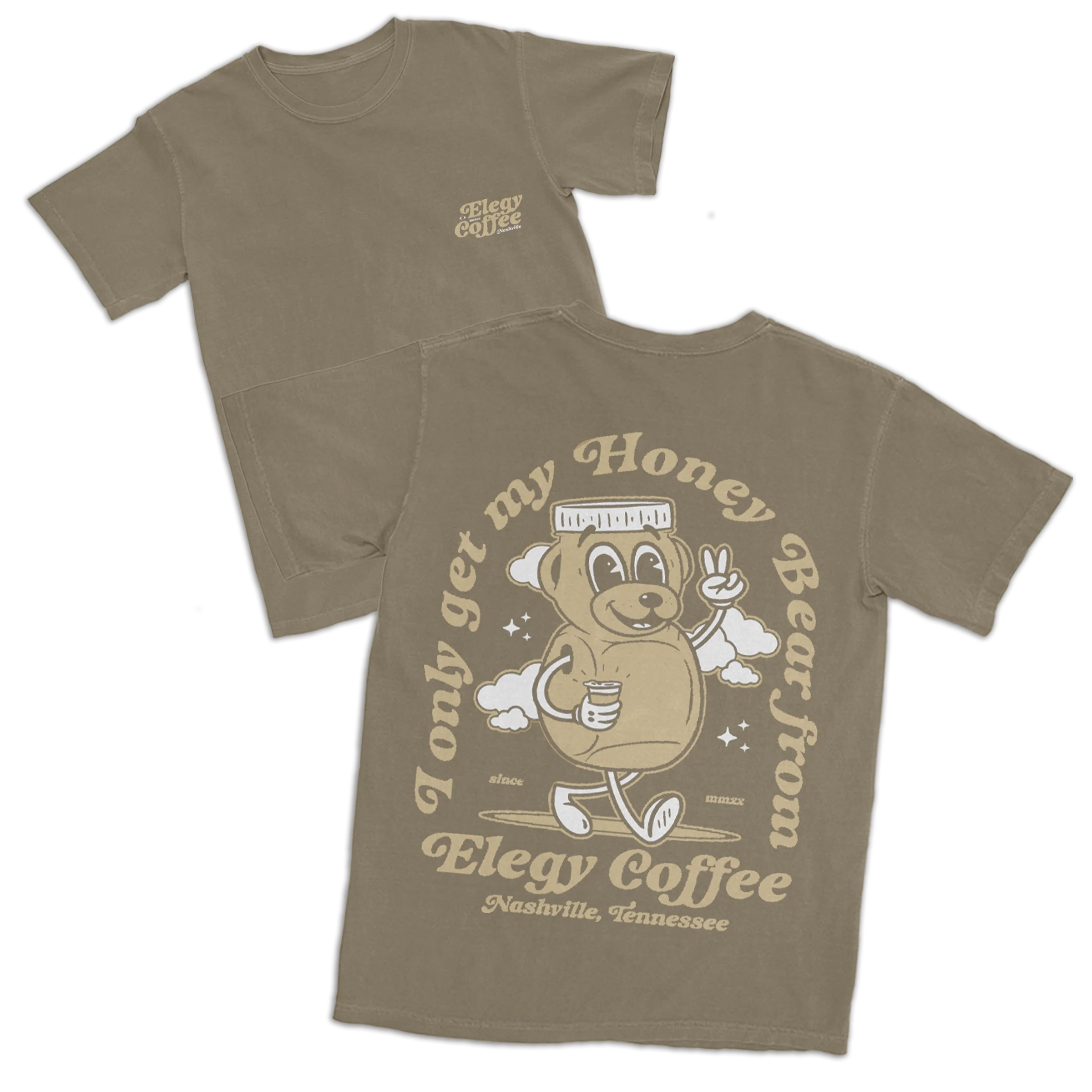 Elegy Honey Bear T-Shirt (Khaki)