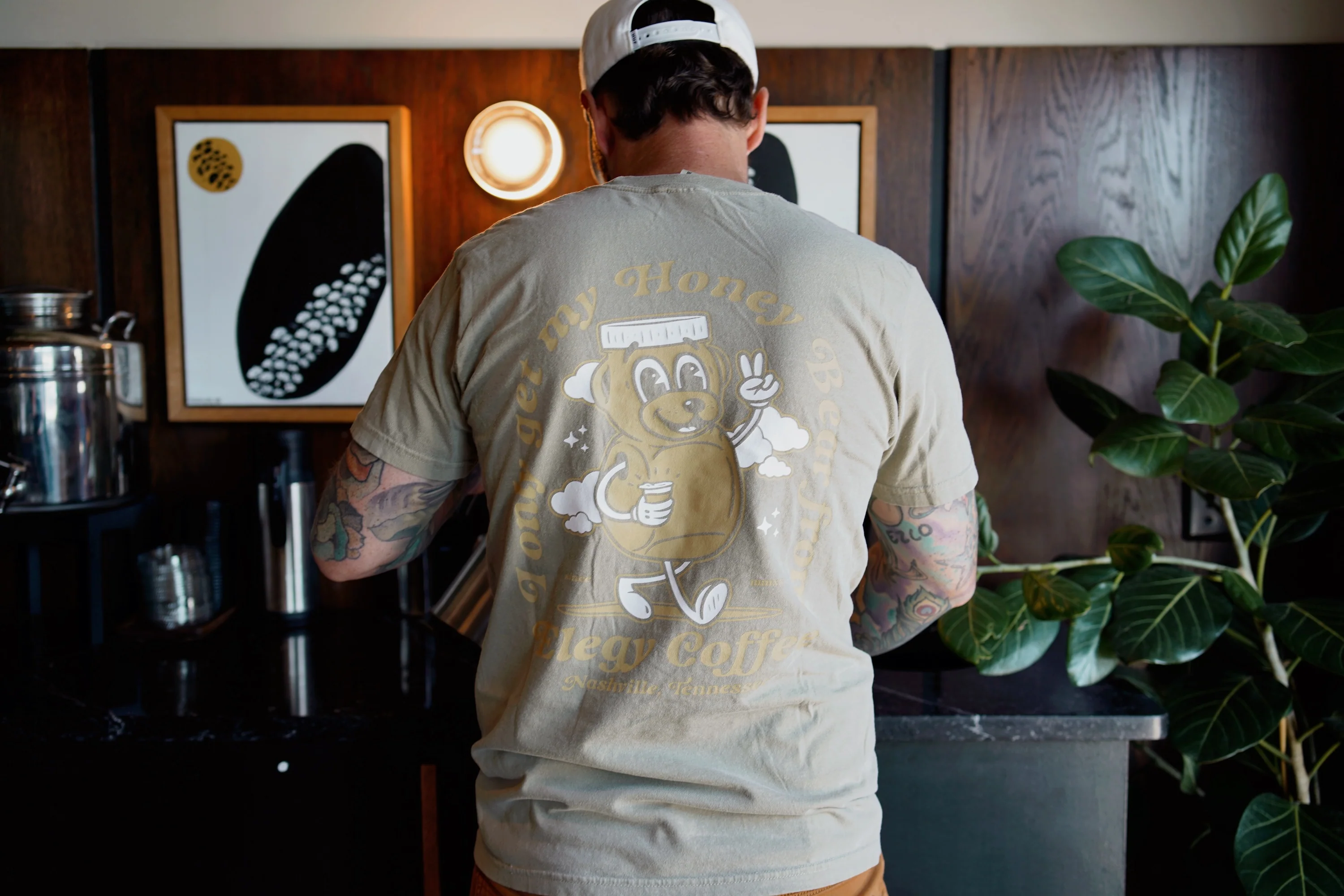 Elegy Honey Bear T-Shirt (Khaki) - Image 3