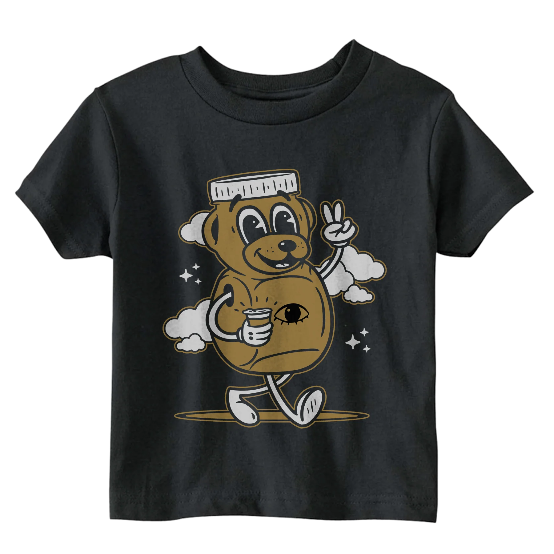 Elegy Honey Bear Toddler T-Shirt (Black)